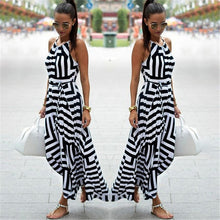 Load image into Gallery viewer, Bigsweety New Fashion Women Sexy Boho Striped Dress Summer Maxi Long Dress Sleeveless Beach Strap Sundress Vestidos For Female