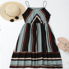 Load image into Gallery viewer, Bigsweety New Fashion Women Sexy Boho Striped Dress Summer Maxi Long Dress Sleeveless Beach Strap Sundress Vestidos For Female