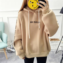 Load image into Gallery viewer, Bigsweety Women Autumn Thick Loose Sweatshirt Harajuku Letters Printed Casual Hooded Hoodies Pullover Female Thicken Coat New