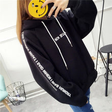 Load image into Gallery viewer, Bigsweety Women Autumn Thick Loose Sweatshirt Harajuku Letters Printed Casual Hooded Hoodies Pullover Female Thicken Coat New