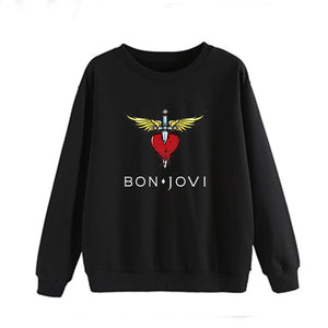 bon jovi sweatshirt women oversize swetshirt hoody ladies pullover autumn clothing black harajuku japanese style fashion