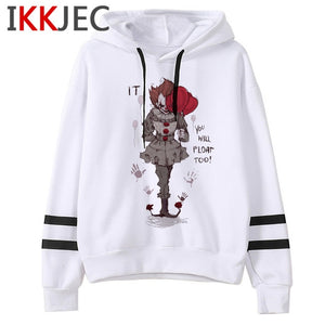 It Clowns Funny Cartoon Hoodies Men/women Pennywise Loser Horror Movie Sweatshirts Casual Hip Hop Streetwear Hoody Male/female