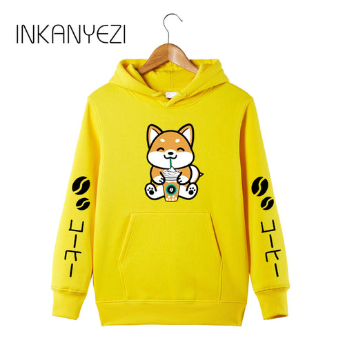 2019 new Coffee Frappe Shiba Inu Hoodie Sweatershirt Harajuku Kawaii Hoodie Sweatershirt -85