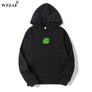 2018 Men/Women Sad Frog Print Sportswear Hoodies Male Hip Hop Fleece Long Sleeve Hoodie Slim Fit Sweatshirt Hoodies for Men