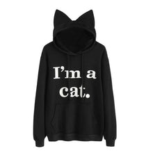 Load image into Gallery viewer, Women Cat Hoodie Long Sleeve Sweatshirt Jumper Coat Hooded Pullover Tops